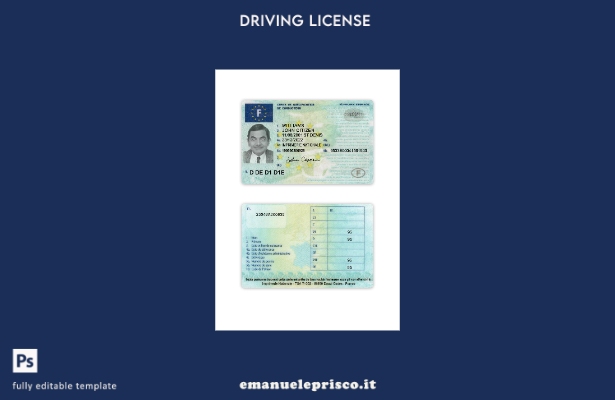 verified style modello presente patente di guida francese stile verificato template
